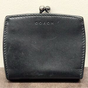 Coach Vintage Kisslock Black Coin Purse